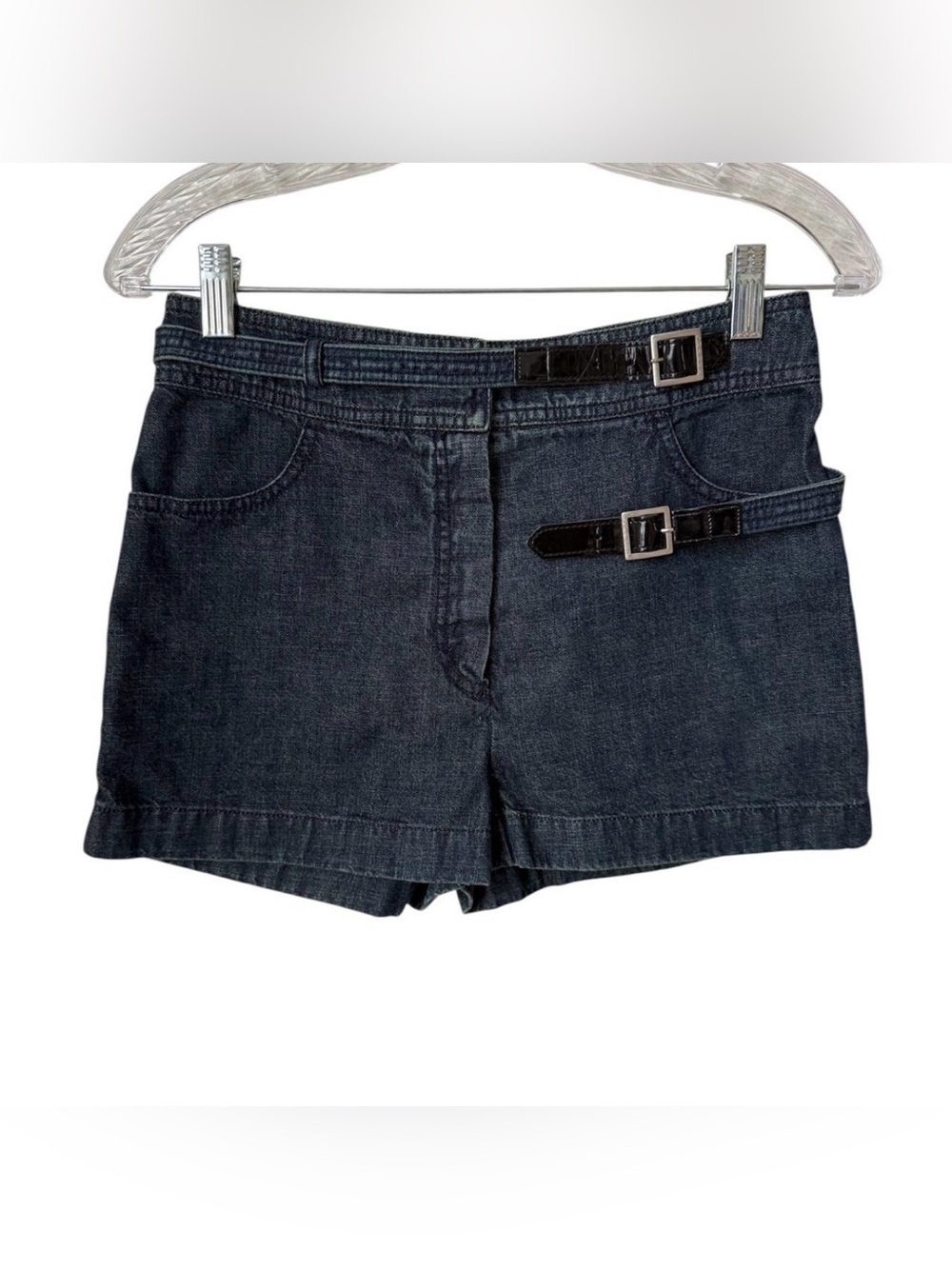 Vintage Chanel Belted Denim Shorts Size 38 (US 6)